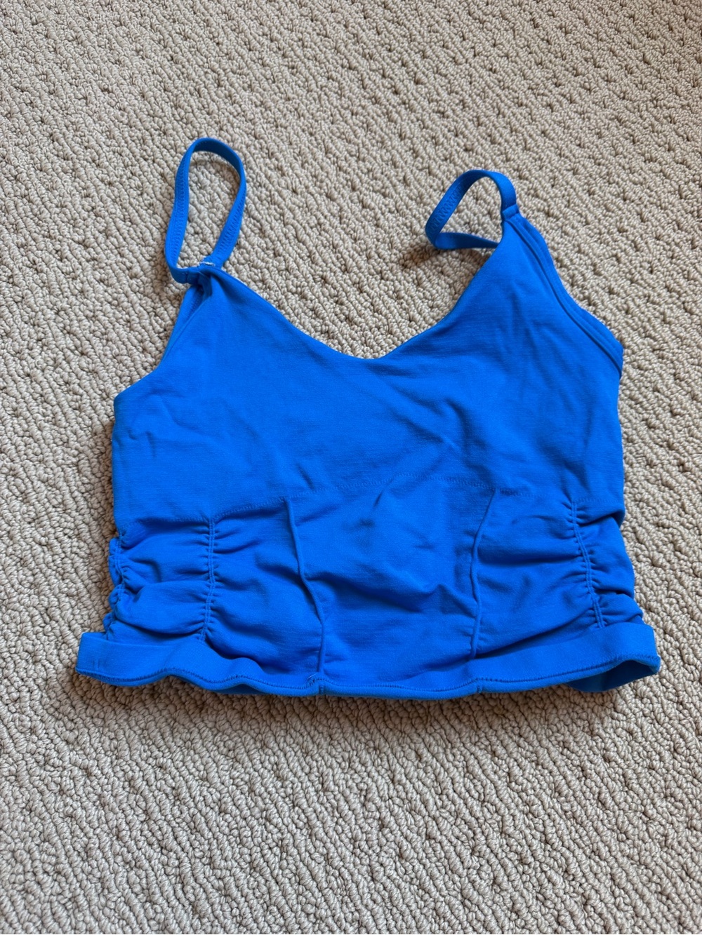 FP Movement by Free People Royal Blue Ruched Tank Camisole